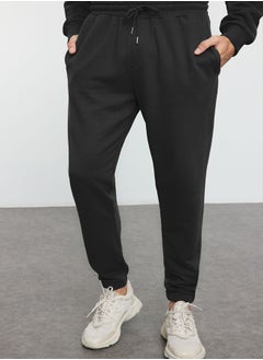 trendyol Anthracite Oversize / Wide Cut Text Printed Tracksuit TMNAW25EM00009  - Image 4