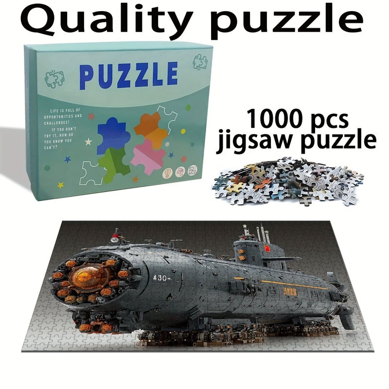 1000 Piece Submarine Puzzle For Adults Durable Seamless Game Gift Family Travel - Image 3