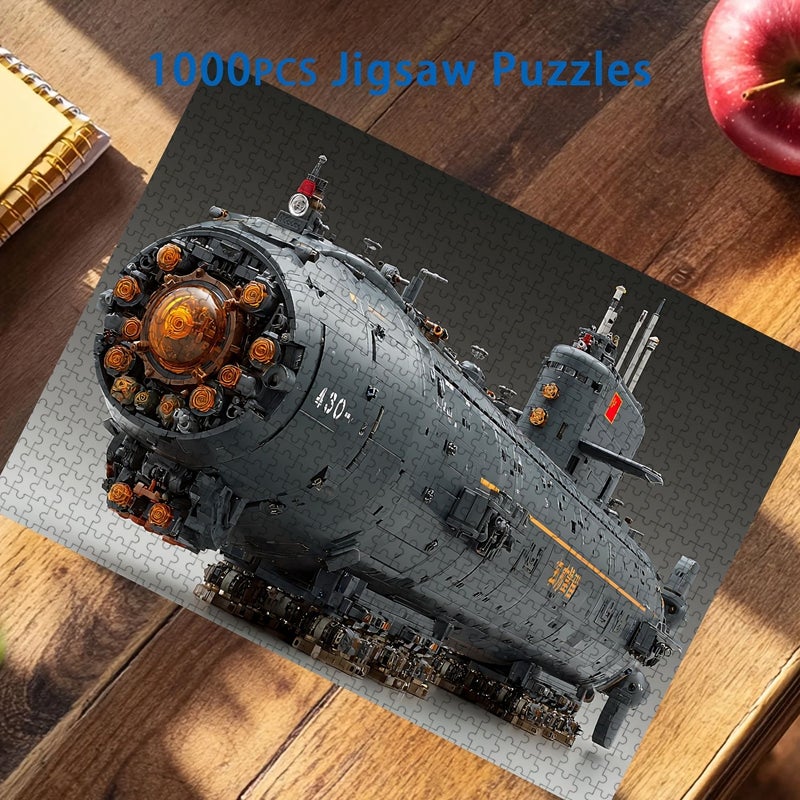 1000 Piece Submarine Puzzle For Adults Durable Seamless Game Gift Family Travel - Image 1