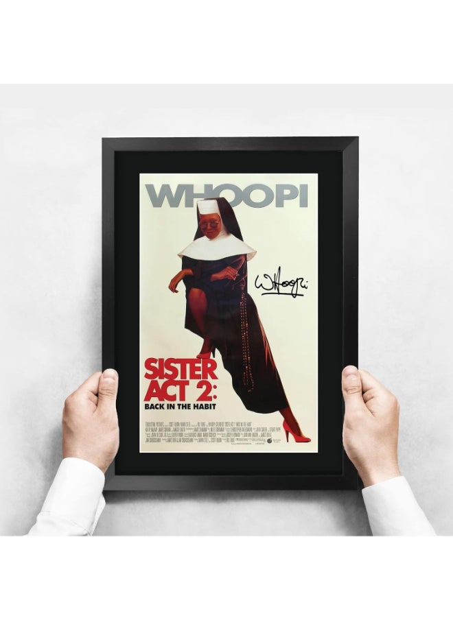 HWC Trading HWC Trading Sister Act 2 Movie Poster Whoopi Goldburg 16 x 12 inch Framed Gifts Printed Poster Signed Autograph Picture for Movie Memorabilia Fans - 16" x 12" Framed  - Image 3