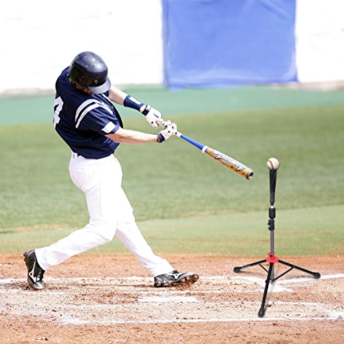 McHom Baseball & Softball Batting Tee - Hitting Travel Tee | Adjustable Height | Portable & Collapsible | Tripod Base - Image 2