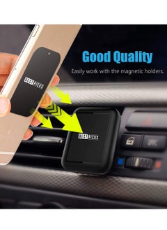 BESTPICKS Mount Metal Plate With Adhesive For Cradle Less Mount 4 Pack 2 Rectangle And 2 Round Black  - Image 4