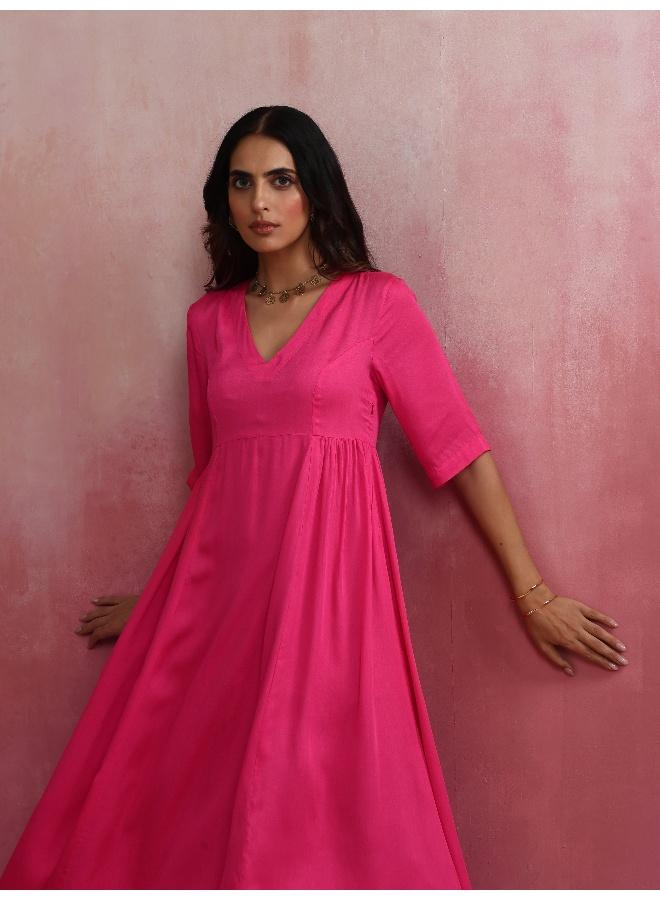 ترو برونز trueBrowns Modal Pink Dress  - Image 5