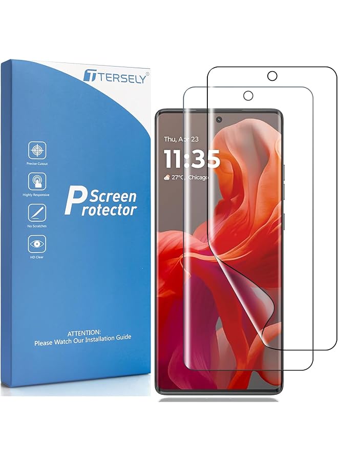 erorex 2 Pack Screen Protector For Motorola G85 5G (6.7 Inch), Support Fingerprint Unlock Full Cover Hydrogel Aqua Screen Protector Curved For Motor G85 2024  - Image 1