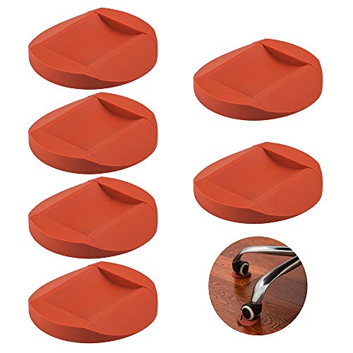 AIFUDA 6 Pcs Rubber Furniture Caster Cups, AIFUDA Furniture Coasters Anti-Sliding Floor Grip Floor Protectors for All Floors & Wheels of Furniture, Sofas and Bed - Image 1