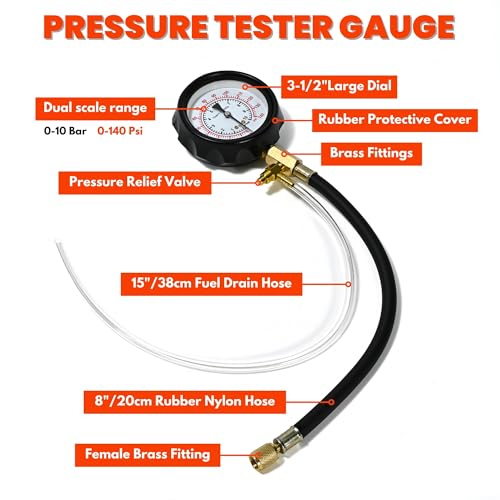 N/P NP Diesel Fuel Pressure Gauge Kit Petrol Fuel Pressure Tester Fuel Injection Pump Diagnostic Tool - Image 2