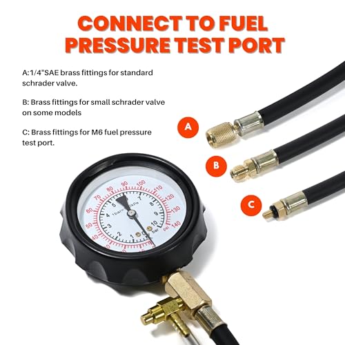 N/P NP Diesel Fuel Pressure Gauge Kit Petrol Fuel Pressure Tester Fuel Injection Pump Diagnostic Tool - Image 4