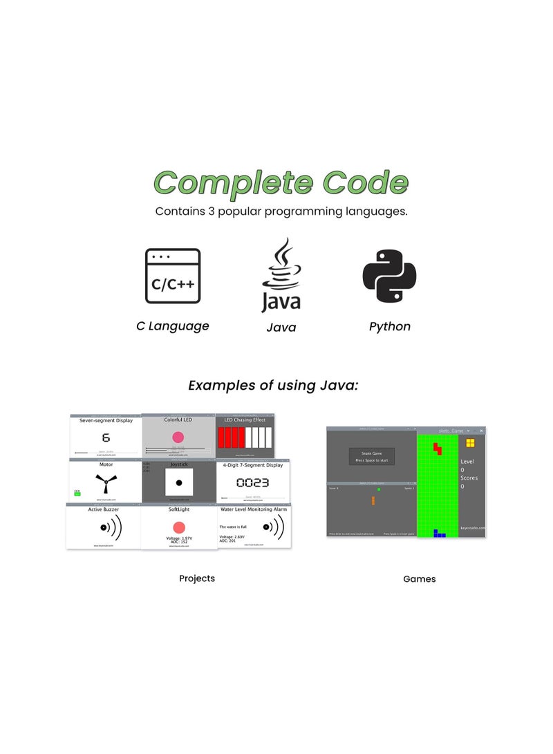 RFID Sensor Starter Kit for Raspberry Pi 4 3B 2B B+, with Tutorials C Language Python Java Code for Adults Teens Programming, GPIO Breakout, LCD Display, Breadboard Solderless