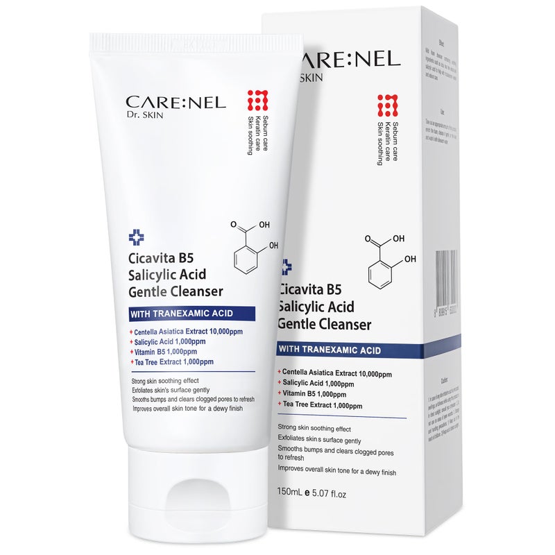 CARENEL Salicylic Acid Face Wash Korean Facial Cleanser Sensitive Skin Foaming Body 507 floz 150ml