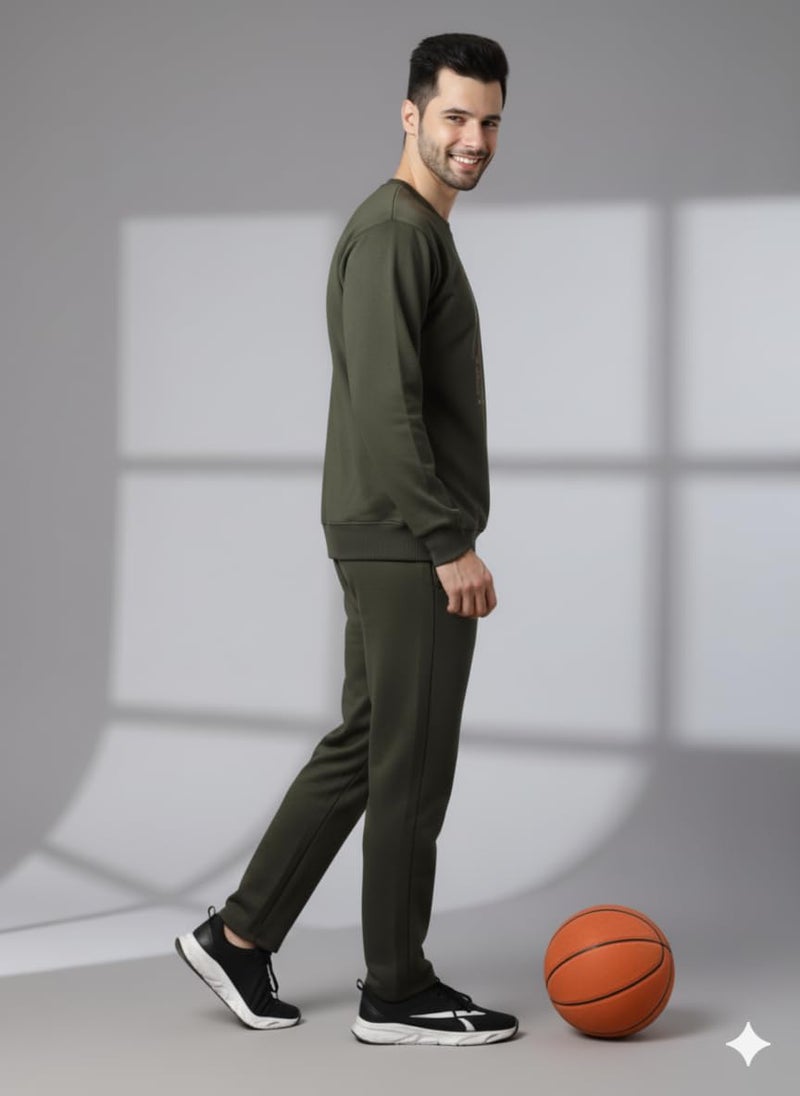 Mack Jonney Graphic Print Track Suit for men | Co-ord Set | Warm Fleece Tracksuit Set | Full Sleeve Sweatshirt-M4817 - Image 3