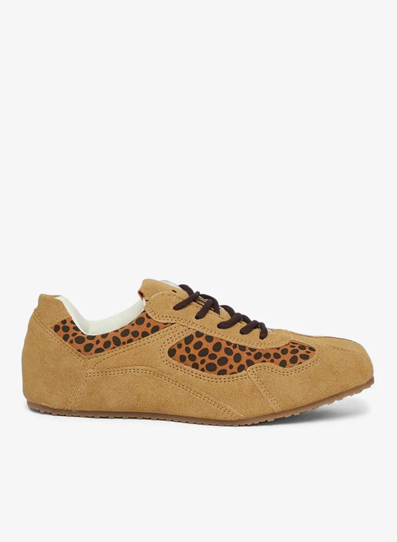Styli Active Women Brown Leopard Print Sneakers