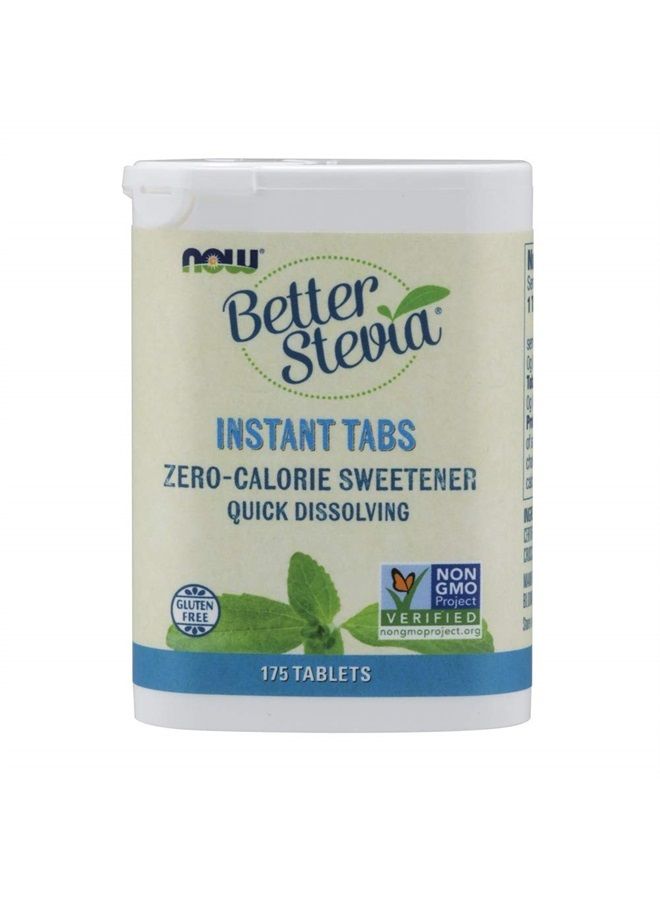 now Foods, Better Stevia Instant Tabs, Zero-Calorie Sweetener, Certified Non-GMO, Gluten-Free, 175 Tablets - Image 1