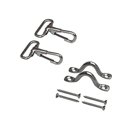 Vtete 2 PCS Adjustable Bimini Boat Top Straps with Loops + Snap Hooks + Eye Straps - 28"~60" Stainless Steel Boat Awning Hardware - Image 5