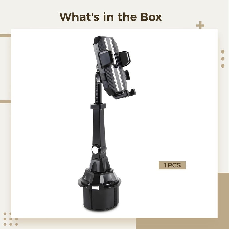 Cup Holder Car Phone Stand, Auto Adjustable Phone Holder for Center Consoles, Abs Compatible with Easy Viewing Navigation - Image 4