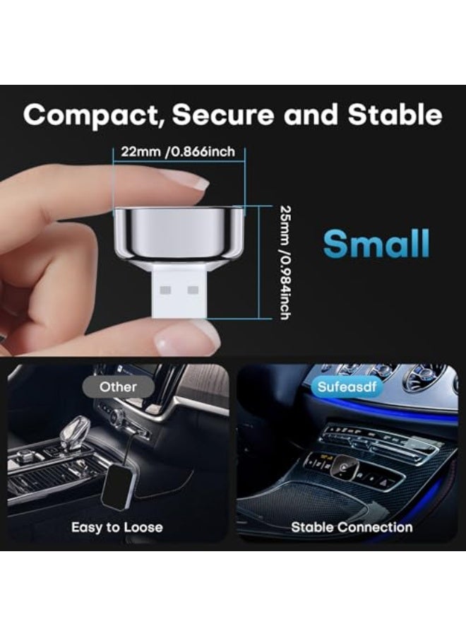 2 in 1 Wireless CarPlay Adapter Plug and Play, Wired to Wireless CarPlay Dongle, Fast Auto Connect, No Delay, Small Design for iPhone and Android with USB/USB-C Port (Black) - Image 5