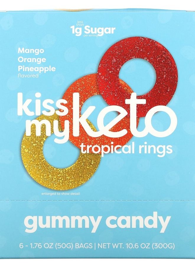 Gummy Candy Tropical Rings Mango Orange Pineapple 6 Bags 1.76 oz (50 g ) Each - pzsku/ZCD7FF682CCFCE63CFD8BZ/45/_/1740571607/7f6b482b-9ee8-43f7-b3e9-d1b67941ff35