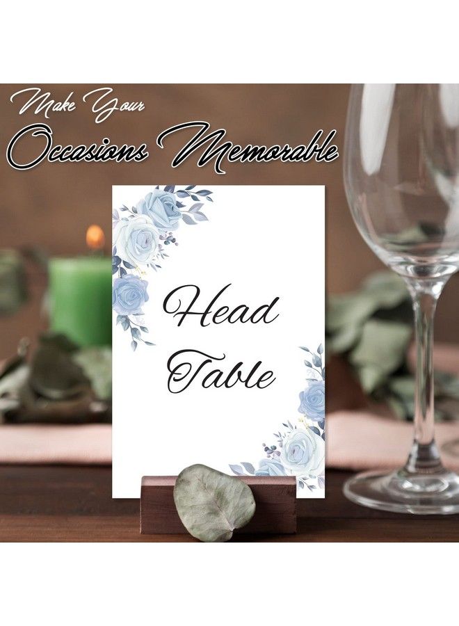 30 Pc Table Numbers Wedding Table Numbers Table Number Cards With Blue Floral Border Print Black Table Numbers For Wedding Reception 130 4X6 Inches Table Numbers For Wedding  - Image 3