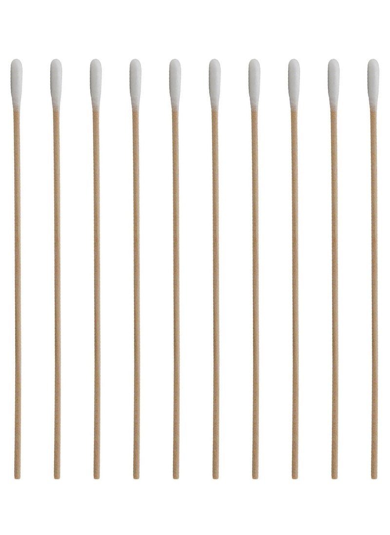 King Mariot Pack of 10 Sterile Cotton Applicator 6 inch | Single-Use Wooden Stick with Firmly Wound Cotton Bud for Medical and Beauty Applications  - Image 1