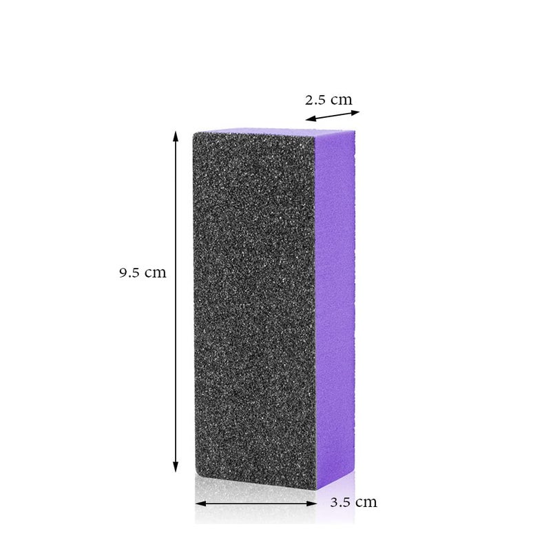 SKYPIA Nail Buffer 3 Sided Blocks Sanding Buffing Grinding Polisher File Shine Nail Art Pedicure Manicure Tool Acrylic Nail Kit Manicure Set Nail Buffer Block (2 PCS) (Purple) - Image 2