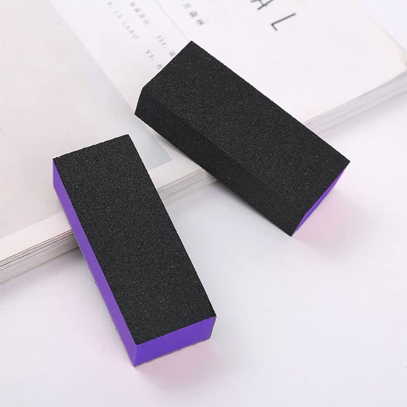 SKYPIA Nail Buffer 3 Sided Blocks Sanding Buffing Grinding Polisher File Shine Nail Art Pedicure Manicure Tool Acrylic Nail Kit Manicure Set Nail Buffer Block (2 PCS) (Purple) - Image 5