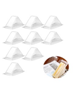 SYOSI Clear Sandwich Packing Boxes, Triangle Food Containers for Sandwiches, Cakes, Desserts, and Hamburgers, Take Out Containers, 50pcs  - Image 1