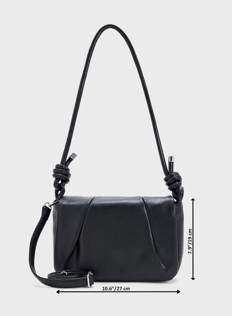 Ginger Ruched Crossbody Bag