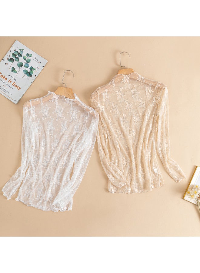 Modal Elegant Ultra-Thin Lace Blouse For Women, Stylish Top For Spring And Summer 2025 - Image 4