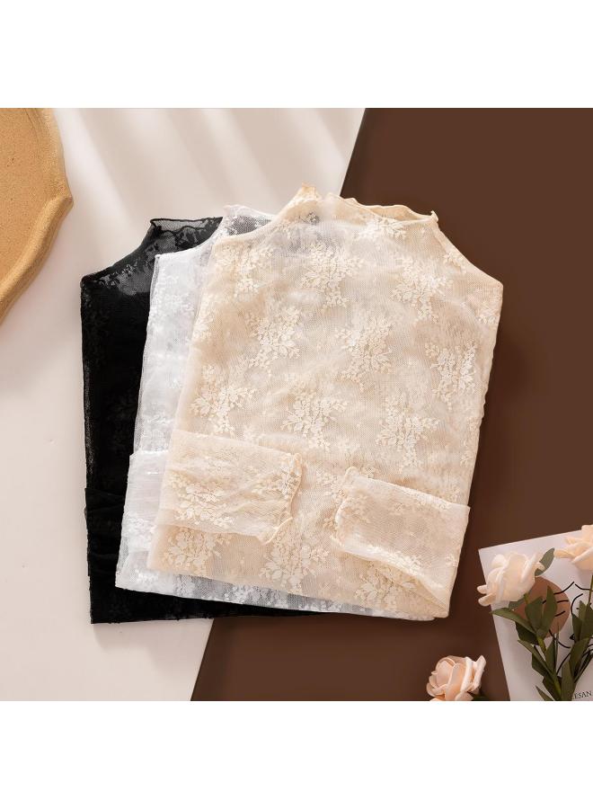 Modal Elegant Ultra-Thin Lace Blouse For Women, Stylish Top For Spring And Summer 2025 - Image 3