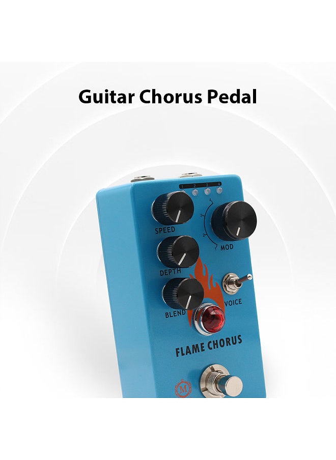 MOSKYAudio MOSKYAUDIO Guitar Chorus Pedal Electric Guitar Effects Pedal Speed/Depth/Blend Control True Bypass Metal Shell DC 9V 6.35mm Input/Output Interface Mini Guitar Chorus Effector  - Image 2