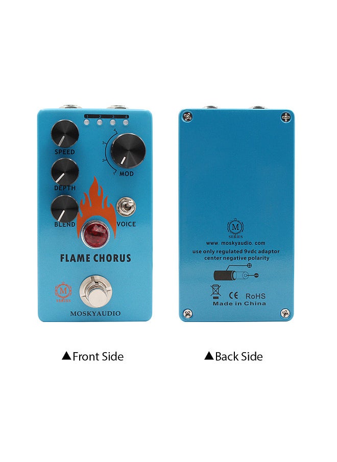MOSKYAudio MOSKYAUDIO Guitar Chorus Pedal Electric Guitar Effects Pedal Speed/Depth/Blend Control True Bypass Metal Shell DC 9V 6.35mm Input/Output Interface Mini Guitar Chorus Effector  - Image 5