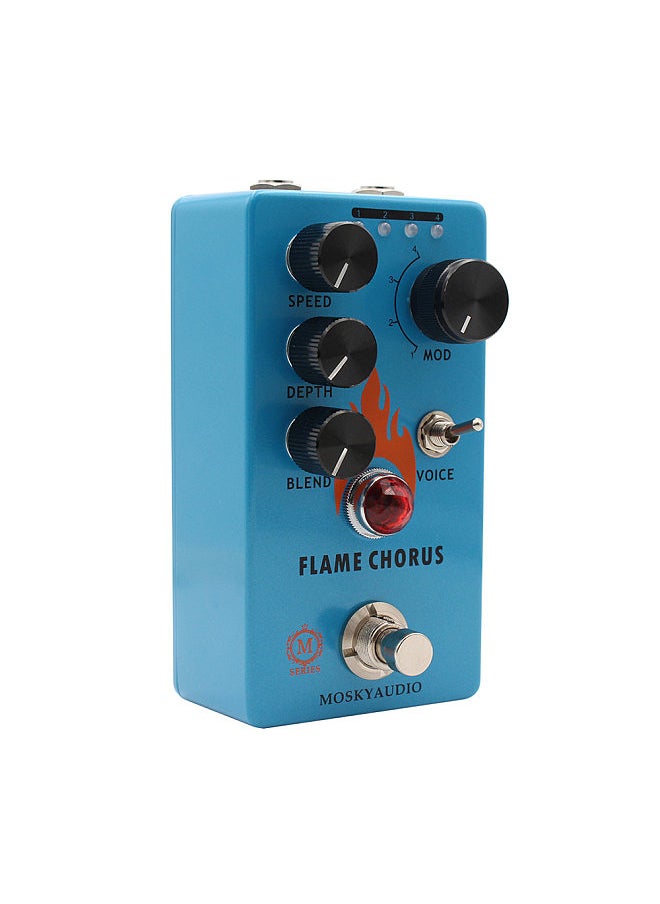 MOSKYAudio MOSKYAUDIO Guitar Chorus Pedal Electric Guitar Effects Pedal Speed/Depth/Blend Control True Bypass Metal Shell DC 9V 6.35mm Input/Output Interface Mini Guitar Chorus Effector  - Image 1