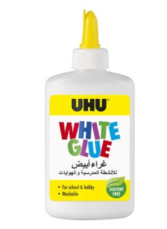 UHU UHU White Glue 122 ml, the solvent-free crafts glue for creative fun.Glues paper, cardboard, felt, textiles, feathers, pearls, wood, natural materials, etc.  - Image 1
