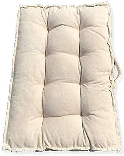 OGFC 809929 Floor Cushions Sitting Pillow, Thick Meditation Pillow for Sitting on Floor，Solid Square Floor Pillow, Yoga Living Room Sofa Balcony Outdoor, 41x23 Inch (Beige) - Image 2