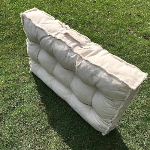 OGFC 809929 Floor Cushions Sitting Pillow, Thick Meditation Pillow for Sitting on Floor，Solid Square Floor Pillow, Yoga Living Room Sofa Balcony Outdoor, 41x23 Inch (Beige) - Image 3