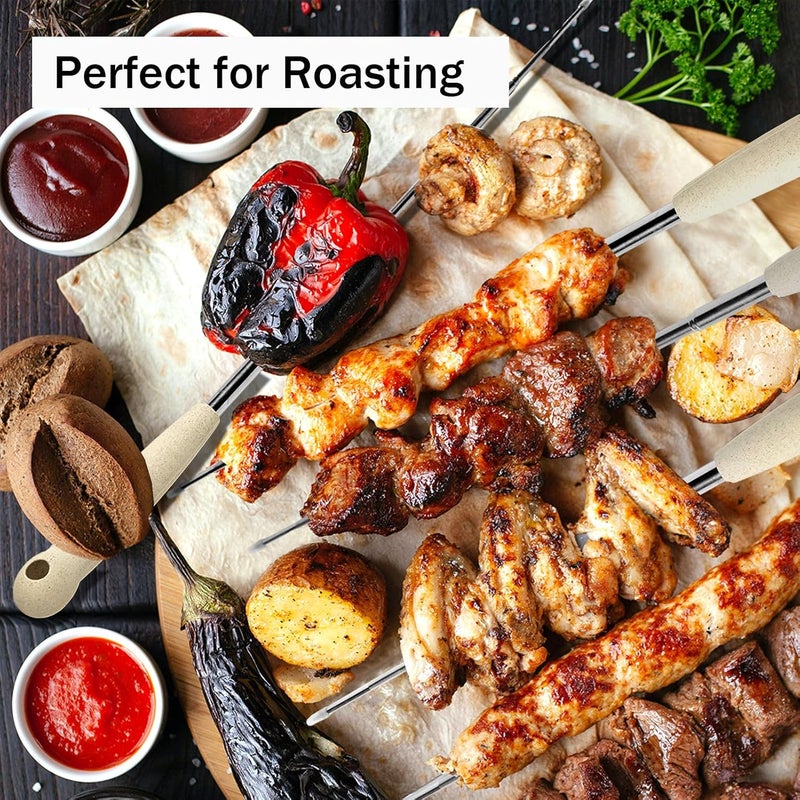 Atigrado Marshmallow Roasting Sticks Set of 10 | 32 Inch Extendable Smores Sticks for Fire Pit Long | Telescoping Camping Skewers for Smores Kit | Hot Dog Sticks for Campfire Bonfire Party Supplies - Image 2