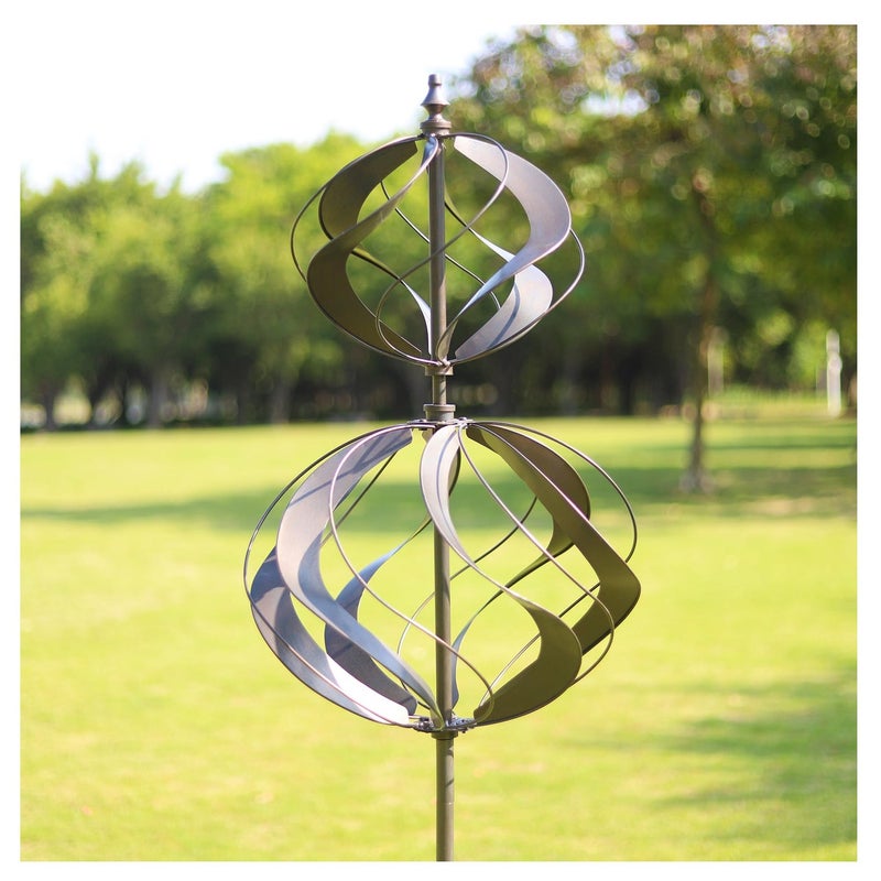Winwindspinner Wind Spinners Outdoor Metal Large Kinetic Wind Spinner for Yard Garden Windmills Lawn Ornament Dcor for Lawn Patio Height 84