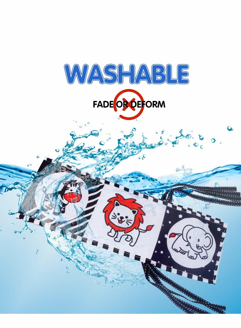 SYOSI Baby Toys 0-6 Months, Black and White High Contrast Sensory, Three-Dimensional Can Be Bitten Tear Not Rotten Paper 0-3 Years Old Newborn - Image 2