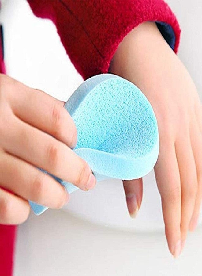 Sunaina Makeup Sponge face cleaning pad puff makeup remover sponge soft puff face washing sponge puff (Color may vary) (Pack of 2) - Image 4