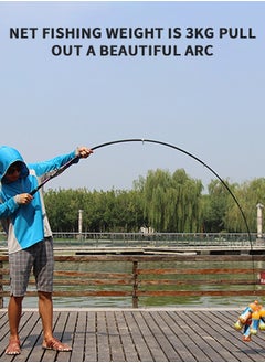 GROIC 2.4M Fishing Rods Sea Rods Telescopic Fishing Pole Durable Lightweight Sensitive 24T Carbon Fiber Ultralight Travel Saltwater Freshwater Bass Salmon Trout Fishing  - Image 5