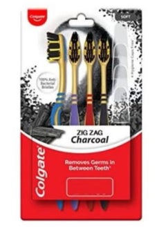 Colgate ZigZag Soft Charcoal Toothbrush 4pcs