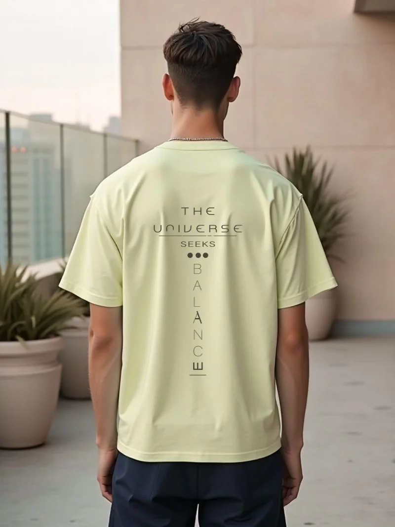 NOBERO  Men's Oversized Fit T-Shirt in Light Green for Men | Best Price UAE