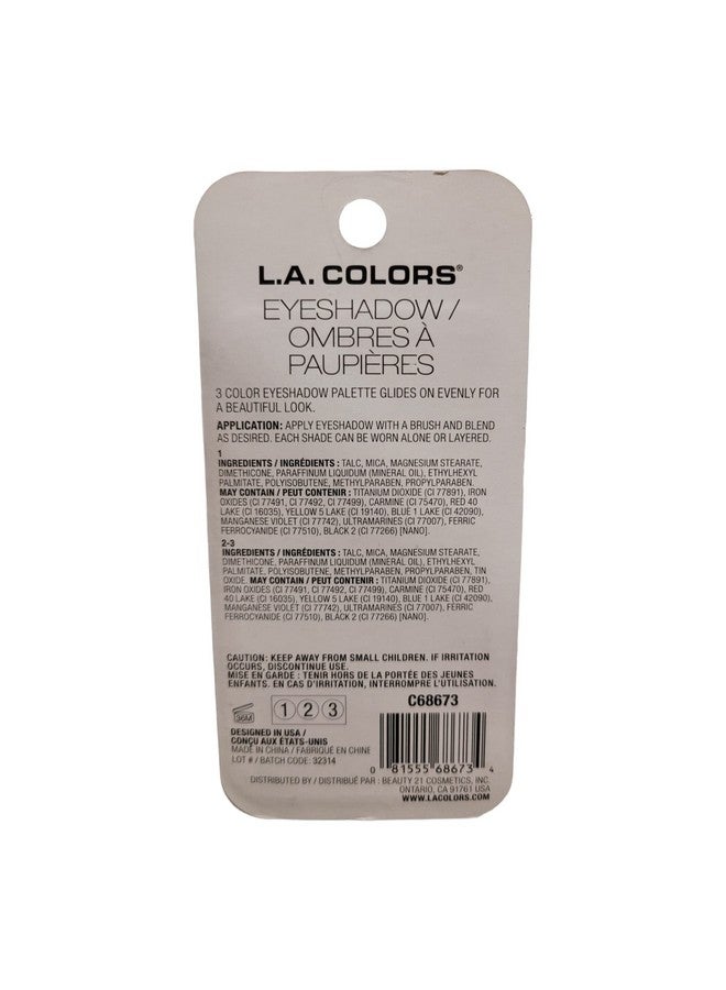 L.A. Colors 3 Color Eyeshadow Palette Lotus 0.19 Ounce Gold Blue Green Cruelty Free  - Image 2