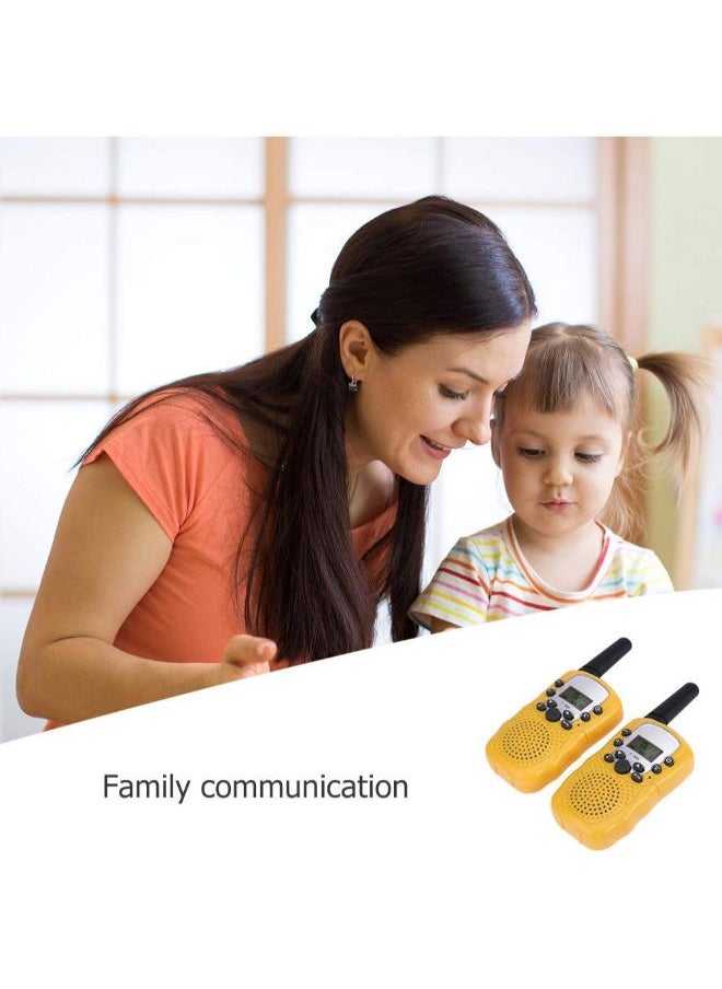 null - 2-Piece Adjustable Volume Two Way Radio Walkie Talkie With Flashlight 14x3x7cm - Image 1