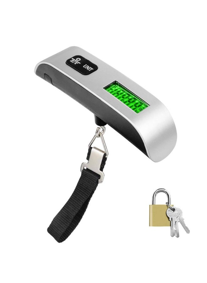 Meetion 1pc Digital Weighing Scale PortableTravel Suitcase Hanging Scale with LCD Display for Accurate Weight Measurement Capacity upto 50kg/110lbs - Image 2