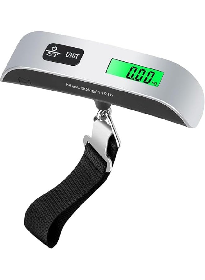Meetion 1pc Digital Weighing Scale PortableTravel Suitcase Hanging Scale with LCD Display for Accurate Weight Measurement Capacity upto 50kg/110lbs - Image 1