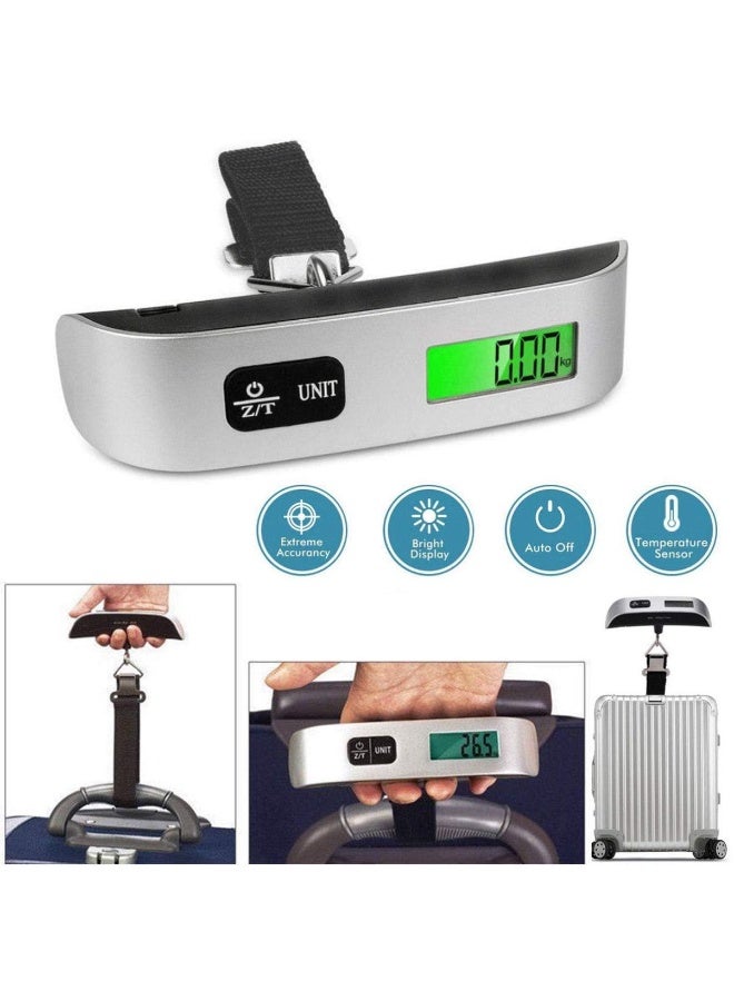 Meetion 1pc Digital Weighing Scale PortableTravel Suitcase Hanging Scale with LCD Display for Accurate Weight Measurement Capacity upto 50kg/110lbs - Image 5
