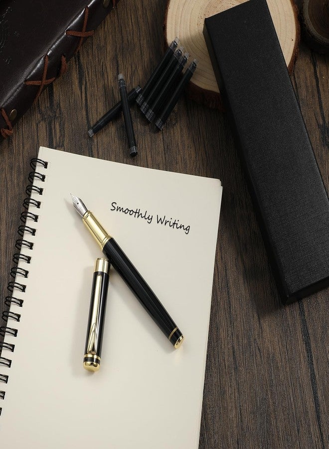 cobee Luxury Metal Fountain Pen, Fine Nib Fountain Pen Business Smooth Writing Pen with Ink Converter 5 Ink Cartridges Gift Box Calligraphy Pens for Writing Journaling Signature - Image 5