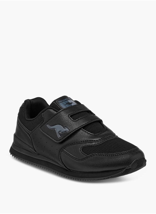 kangaROOS Boys' Logo Print Sports Shoes with Hook and Loop Closure  - Image 2