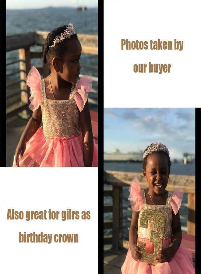 BELLAWOO Women Pink Tiara Princess Crystal Crown for Girls Birthday , Snow White Women Tiaras for Wedding - Image 4