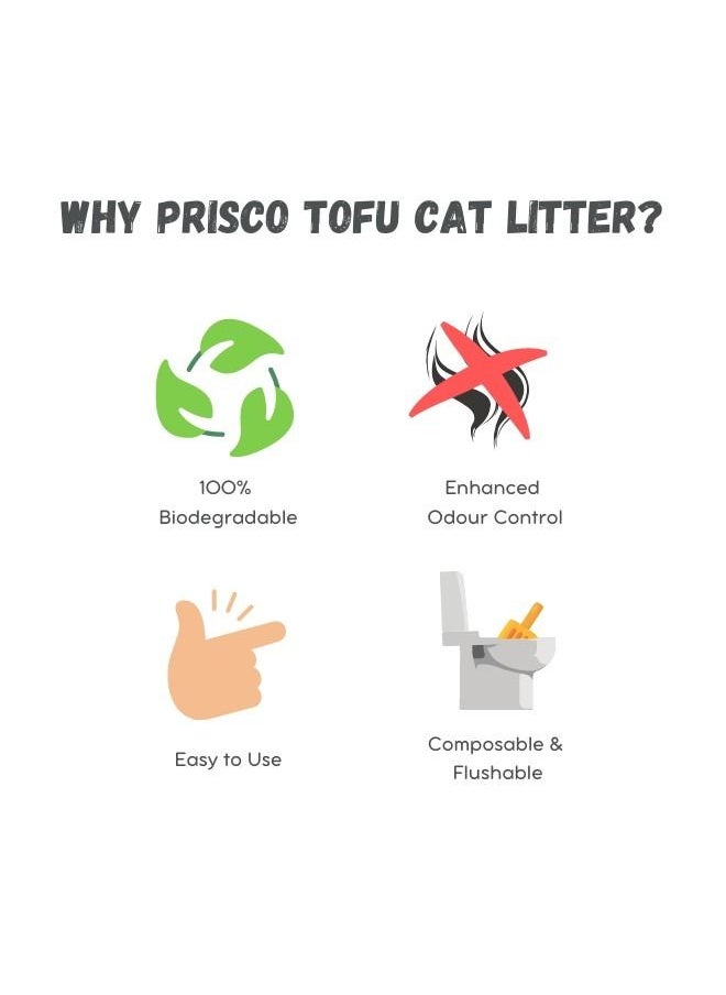 Prisco - Prisco 7L Tofu Cat Litter (Charcoal) - Image 1